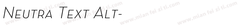 Neutra Text Alt字体转换